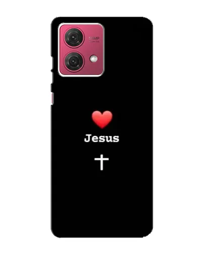 Чехол для Motorola MOTO G84 с картинкой «Сердце - Jesus» Чехол для Motorola MOTO G84 с картинкой «Сердце - Jesus»