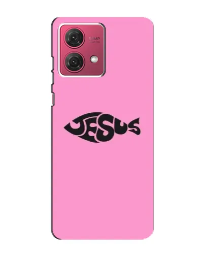 Чехол для Motorola MOTO G84 с картинкой «Розовый символ Jesus» Чехол для Motorola MOTO G84 с картинкой «Розовый символ Jesus»