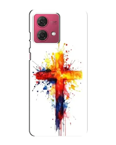 Чехол для Motorola MOTO G84 с картинкой «Акварельный крест» Чехол для Motorola MOTO G84 с картинкой «Акварельный крест»