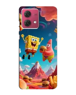Чехол для Motorola MOTO G84 с картинкой «Космический фастфуд»