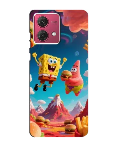 Чехол для Motorola MOTO G84 с картинкой «Космический фастфуд»