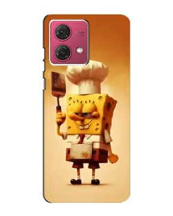 Чехол для Motorola MOTO G84 с картинкой «Губка Боб повар»