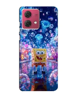 Чехол для Motorola MOTO G84 с картинкой «Неоновый океан»