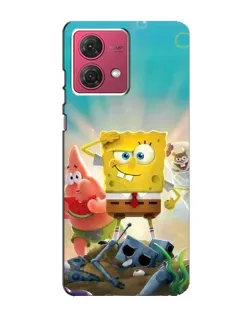 Чехол для Motorola MOTO G84 с картинкой «Спанч Боб победитель»