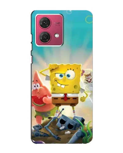 Чехол для Motorola MOTO G84 с картинкой «Спанч Боб победитель»