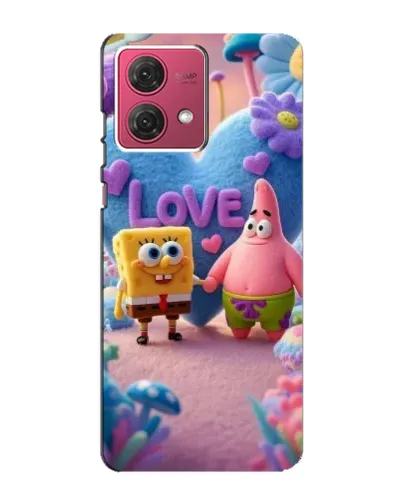 Чехол для Motorola MOTO G84 с картинкой «Губка Боб Патрик»