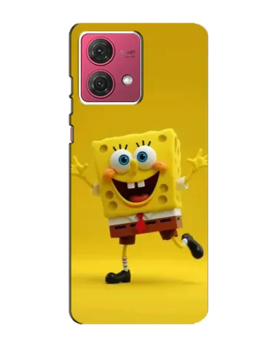 Чехол для Motorola MOTO G84 с картинкой «Позитивный Губка Боб»