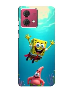 Чехол для Motorola MOTO G84 с картинкой «Спанч Боб под водой»