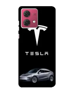 Чехол для Motorola MOTO G84 с картинкой «Tesla Model Y»