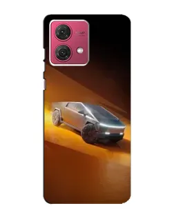 Чехол для Motorola MOTO G84 с картинкой «Cybertruck в пустыне»
