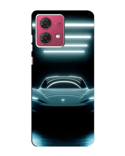 Чехол для Motorola MOTO G84 с картинкой «Tesla в неоне» Чехол для Motorola MOTO G84 с картинкой «Tesla в неоне»