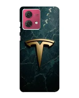 Чехол для Motorola MOTO G84 с картинкой «Мраморная Tesla Gold»