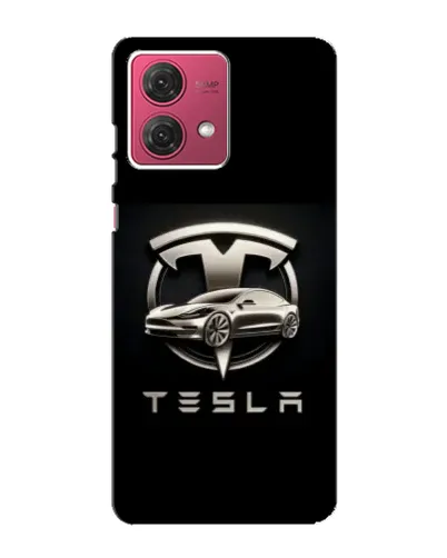 Чехол для Motorola MOTO G84 с картинкой «Tesla — серебристое авто» Чехол для Motorola MOTO G84 с картинкой «Tesla — серебристое авто»