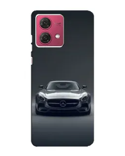 Чехол для Motorola MOTO G84 с картинкой «Mercedes на черном»