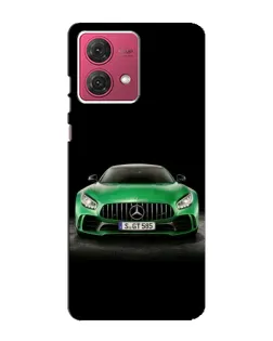 Чехол для Motorola MOTO G84 с картинкой «Mercedes — неоновый лого»