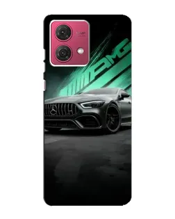 Чехол для Motorola MOTO G84 с картинкой «Темный Mercedes AMG»