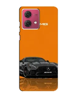Чехол для Motorola MOTO G84 с картинкой «Оранжевый Mercedes AMG»