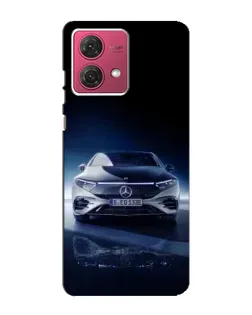 Чехол для Motorola MOTO G84 с картинкой «Ночной Mercedes EQ»