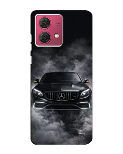 Чехол для Motorola MOTO G84 с картинкой «Mercedes в дыму»