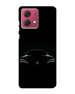 Чохол для Motorola MOTO G84 з картинкою «Mercedes — силует авто»