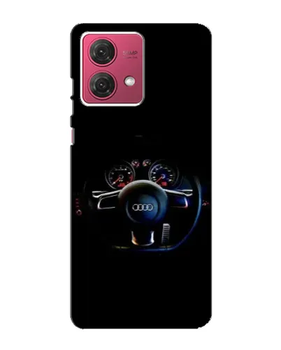 Чехол для Motorola MOTO G84 с картинкой «Салон Audi — руль»