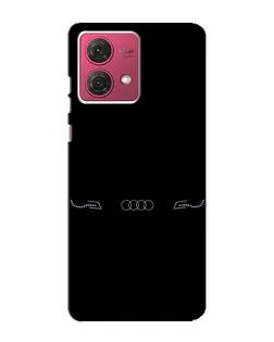 Чехол для Motorola MOTO G84 с картинкой «Audi — световой подпись»