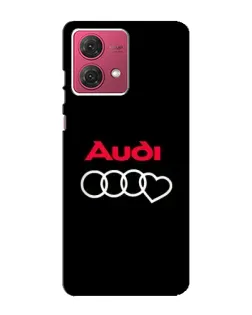 Чехол для Motorola MOTO G84 с картинкой «Логотип Audi Heart»