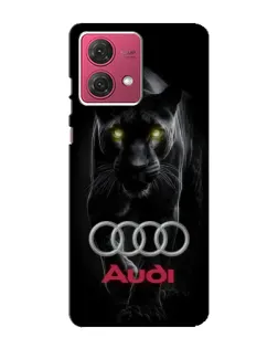 Чехол для Motorola MOTO G84 с картинкой «Пантера и Audi»