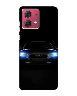 Чехол для Motorola MOTO G84 с картинкой «Audi в неоне»