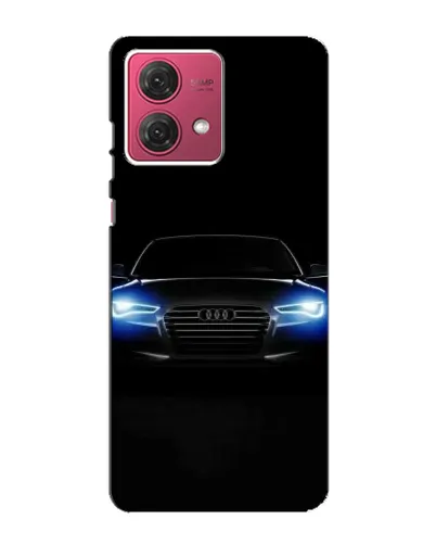 Чехол для Motorola MOTO G84 с картинкой «Audi в неоне»
