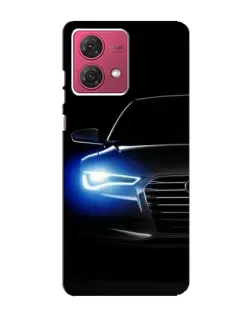 Чехол для Motorola MOTO G84 с картинкой «Неоновый взгляд Audi»