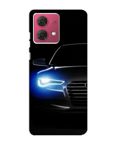 Чехол для Motorola MOTO G84 с картинкой «Неоновый взгляд Audi»