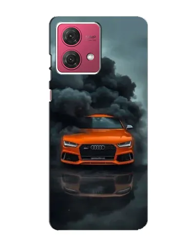Чехол для Motorola MOTO G84 с картинкой «Audi в облаках дыма»
