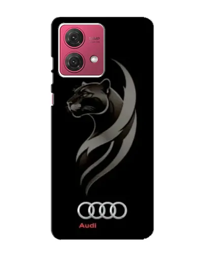Чехол для Motorola MOTO G84 с картинкой «Графика — пантера и Audi»