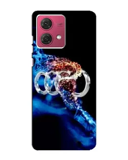 Чехол для Motorola MOTO G84 с картинкой «Энергия лого Audi»