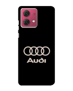 Чехол для Motorola MOTO G84 с картинкой «Audi — золотой логотип»