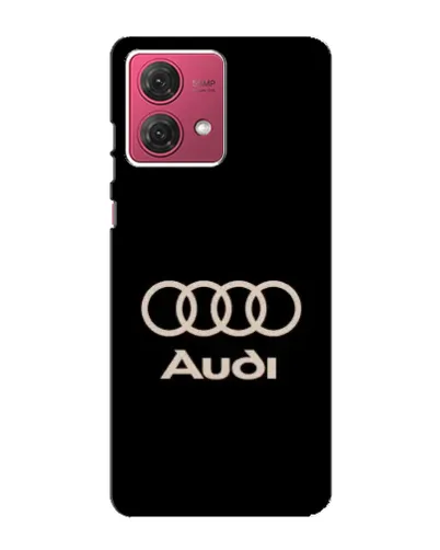 Чехол для Motorola MOTO G84 с картинкой «Audi — золотой логотип»