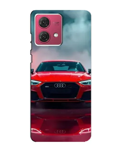 Чехол для Motorola MOTO G84 с картинкой «Audi RS — красный стиль»