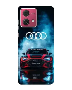 Чехол для Motorola MOTO G84 с картинкой «Audi Sport — неон»