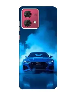 Чехол для Motorola MOTO G84 с картинкой «Audi — голубая энергия»