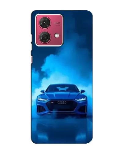 Чехол для Motorola MOTO G84 с картинкой «Audi — голубая энергия»