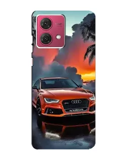 Чехол для Motorola MOTO G84 с картинкой «Audi — закат»