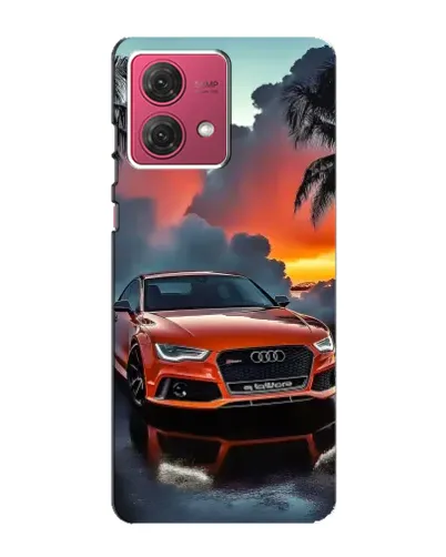 Чехол для Motorola MOTO G84 с картинкой «Audi — закат»