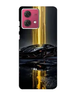 Чехол для Motorola MOTO G84 с картинкой «Ночной Lamborghini драйв»