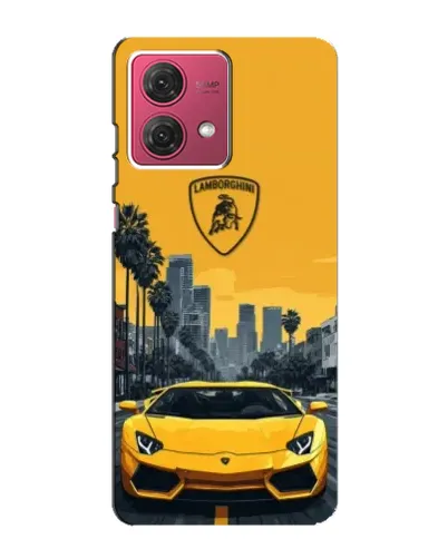 Чехол для Motorola MOTO G84 с картинкой «Желтый Lamborghini город» Чехол для Motorola MOTO G84 с картинкой «Желтый Lamborghini город»