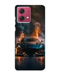 Чехол для Motorola MOTO G84 с картинкой «Lamborghini дымная эстетика»