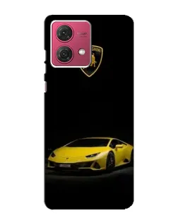 Чехол для Motorola MOTO G84 с картинкой «Lamborghini желтый акцент»