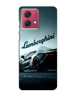 Чехол для Motorola MOTO G84 с картинкой «Классическая надпись Lamborghini»