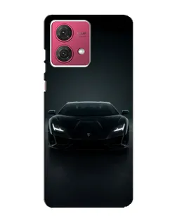 Чехол для Motorola MOTO G84 с картинкой «Черный Lamborghini Aventador»