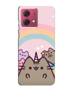 Чехол для Motorola MOTO G84 с картинкой «Единорог Pusheen»